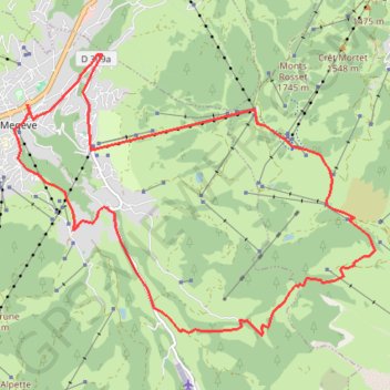 Trace GPS Megève - Les Chalets d'Hermance, itinéraire, parcours