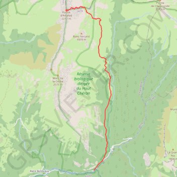 Trace GPS Pointe de l'Arcalod, itinéraire, parcours