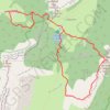 Trace GPS Les Rochers de Belles Ombres depuis La Plagne, itinéraire, parcours