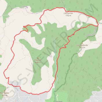 Trace GPS La Roquebrusanne - L'Amaron, itinéraire, parcours