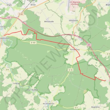 Trace GPS La Via Francigena - Traversée de la Haute-Marne - De Châteauvillain à Mormant, itinéraire, parcours