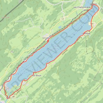Trace GPS Marche lac de joux, itinéraire, parcours