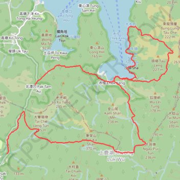 Trace GPS 正坑秋楓東龍二輋沙頭左, itinéraire, parcours