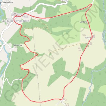 Trace GPS Soudaine Lavinadière, le bois d'Anjou, itinéraire, parcours