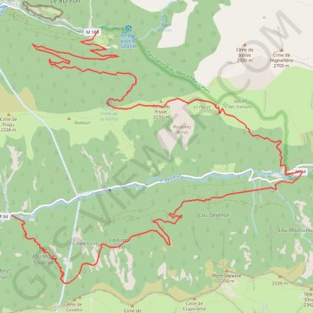 Trace GPS Cime du Pisset et Vallon de Marre, itinéraire, parcours