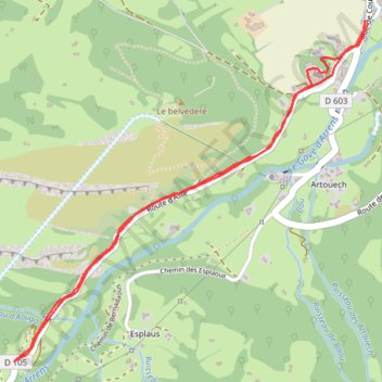Trace GPS Arrens - Les Agaus, itinéraire, parcours