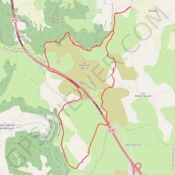 Trace GPS Cap de Coste, itinéraire, parcours