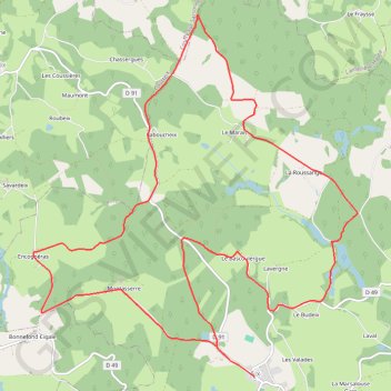 Trace GPS Chemin de la Factrice - Aix - Pays de Haute Corrèze, itinéraire, parcours