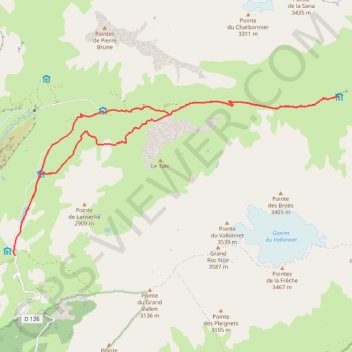 Trace GPS Refuge de La Femma - Termignon, itinéraire, parcours