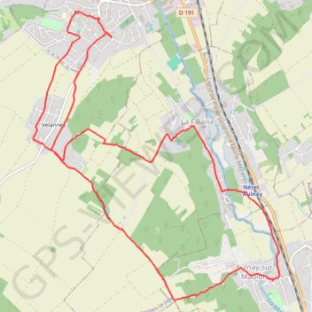 Trace GPS Aulnay-sur-Mauldre (Yvelines 78), itinéraire, parcours