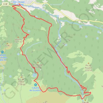 Trace GPS La Cascade D'Ars i Estany de Guzet, itinéraire, parcours