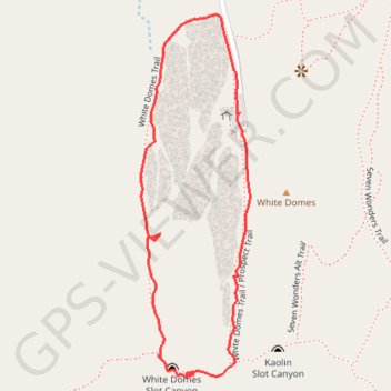 Trace GPS White Domes Loop, itinéraire, parcours