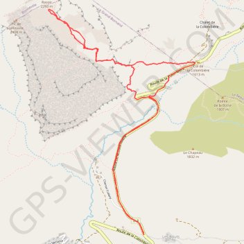 Trace GPS Col du Rasoir (Bornes), itinéraire, parcours