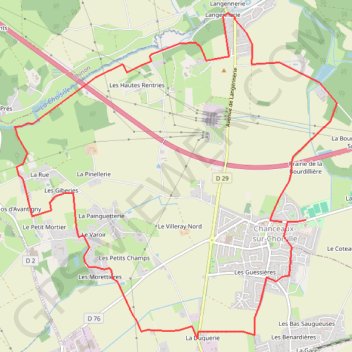 Trace GPS Chanceaux-sur-Choizille, itinéraire, parcours