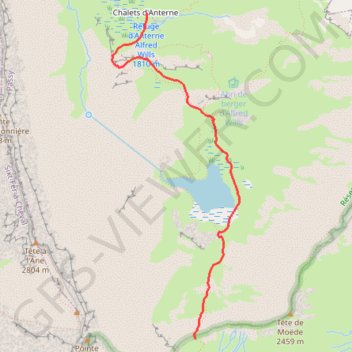 Trace GPS Du refuge Alfred Wills au Col d'Anterne, itinéraire, parcours
