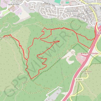 Trace GPS Roquefort-la-Bédoule - Bois de la Marcouline - Mont Gibaou, itinéraire, parcours