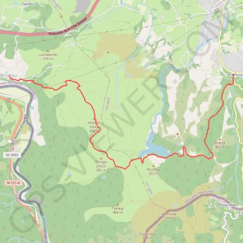 Trace GPS Herboure-Biriatou, itinéraire, parcours