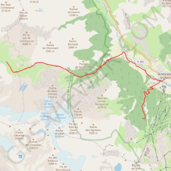 Trace GPS Du Lac de l'Étoile au Monêtier-les-Bains, itinéraire, parcours