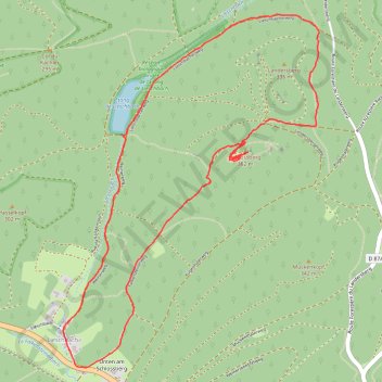 Trace GPS Autour du château de Falkenstein, itinéraire, parcours