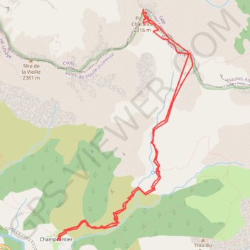 Trace GPS Le Col La Rousse au dessus du Lauzet, itinéraire, parcours