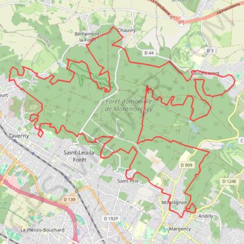 Trace GPS Maxicross 44 km, itinéraire, parcours