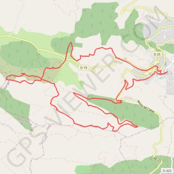 Trace GPS Bargemon-Favas-Bois Communal de la Coste, itinéraire, parcours