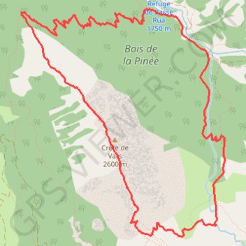 Trace GPS Crêtes de Vars, itinéraire, parcours