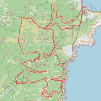 Trace GPS Trail des Balcons d'Azur, itinéraire, parcours