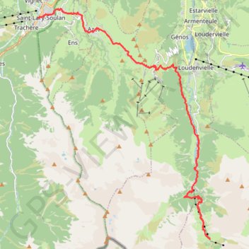 Trace GPS Refuge de la soula - St Larry-Soulan, itinéraire, parcours