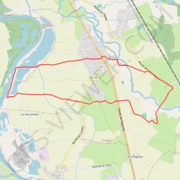 Trace GPS Cuzieu (La voie romaine) 9kms3, itinéraire, parcours