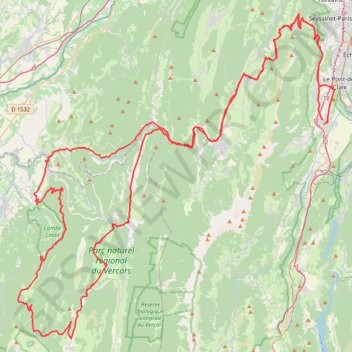 Trace GPS Tour du vercors par royans, itinéraire, parcours