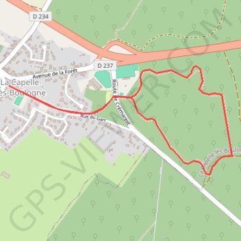 Trace GPS Sentier des Aulnes - La Capelle-lès-Boulogne, itinéraire, parcours