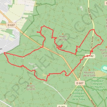 Trace GPS Cuvier Châtillon et Apremont, itinéraire, parcours