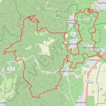 Trace GPS Randonnée du Marbach, itinéraire, parcours