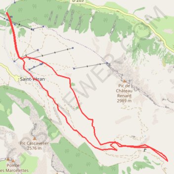 Trace GPS Saint Véran, itinéraire, parcours