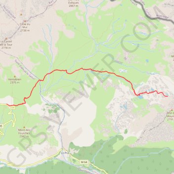 Trace GPS alain prop - Vallon de Salse Morène Lacs morgon, itinéraire, parcours
