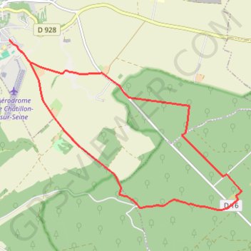 Trace GPS Pays Châtillonais - Circuit d'initiation de la Belette, itinéraire, parcours