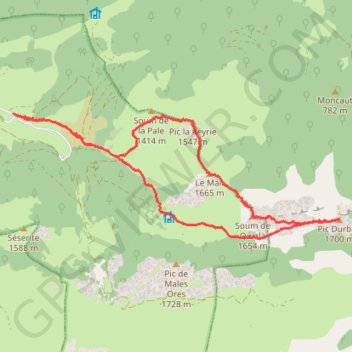 Trace GPS Pic Durban - 2021-11-11, itinéraire, parcours