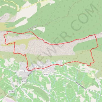 Trace GPS Vallon de l’Aigle, grotte de la Cloche, boucle depuis Puyloubier, itinéraire, parcours
