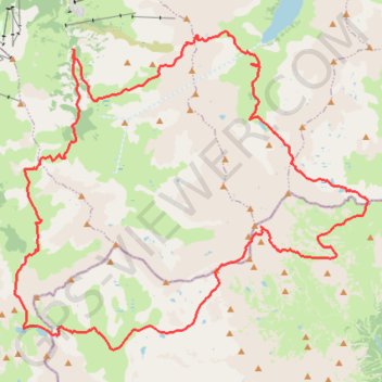 Trace GPS Tour du thabor départ Valmeinier, itinéraire, parcours