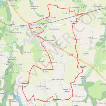 Trace GPS Circuit de la Tour du Brégain, itinéraire, parcours