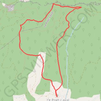 Trace GPS Le trou du furet depuis Poët-Laval, itinéraire, parcours