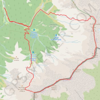 Trace GPS Batoua - Lustou - Crêtes intégrales, itinéraire, parcours
