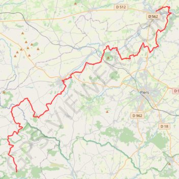 Trace GPS Condé-sur-Noireau - Forêt de la Lande Pourrie, itinéraire, parcours