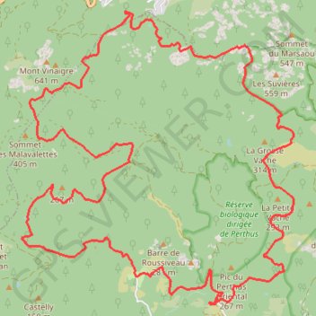 Trace GPS Piste des cols depuis la Maison Forestière du Roussiveau, itinéraire, parcours