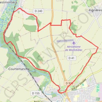 Trace GPS Circuit de Saint-Martin - Montdidier, itinéraire, parcours