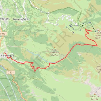 Trace GPS Hautacam descente par vallon d'Isaby et Ortiac, itinéraire, parcours