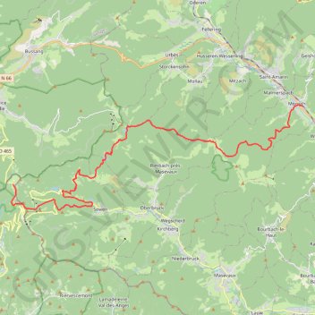 Trace GPS Le Ballon d'Alsace - Moosch - Tour des Lacs des Vosges, itinéraire, parcours