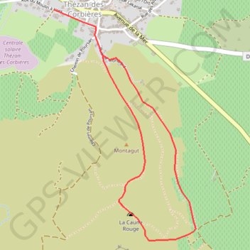 Trace GPS En Corbières - Montagut - Thézan-des-Corbières, itinéraire, parcours