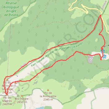 Trace GPS Madrès par le Col de Jau, itinéraire, parcours